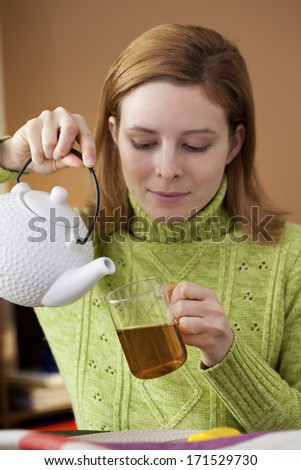 Woman With Hot Drink