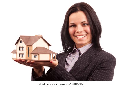 Similar Images, Stock Photos & Vectors of Real estate agent selling ...