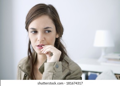 Woman Indoors - Shutterstock ID 181674317