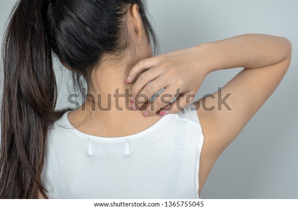 Woman Injury Nape Neck Pain Occipital Stock Photo Edit Now