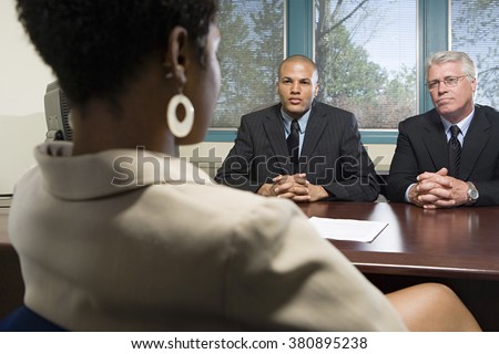 Woman in an interview