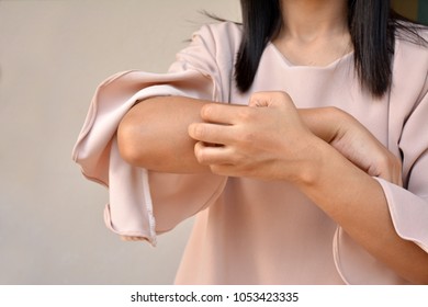 Woman With Itchy Skin Problem