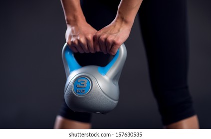 Woman Kettlebell Closeup