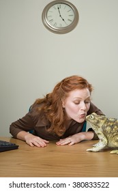 Woman Kissing Frog