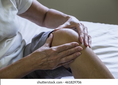 Woman With Knee Pain, Close Up