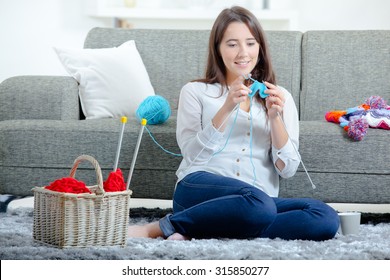 Woman Knitting