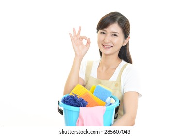 Woman With A Laundry Basket 