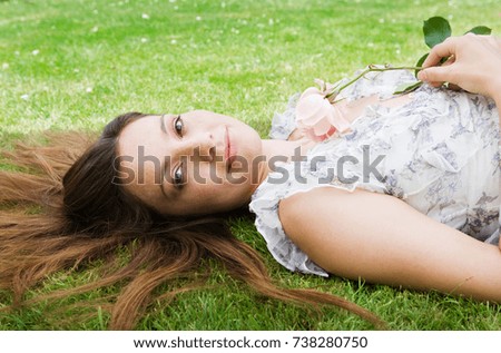 Similar – Image, Stock Photo flower Senses Relaxation