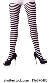 Woman Legs Black White Stockings Stock Photo 136890488 | Shutterstock
