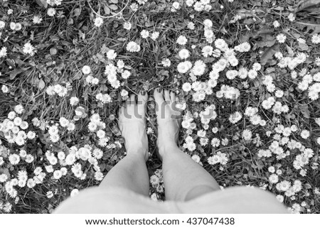 Similar – Feet of a woman wearing sandals