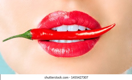 chilli red lipstick