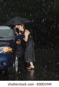 Woman Locked Out Of Her Car In The Rain