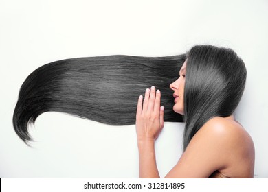 Woman With Long Black Hair