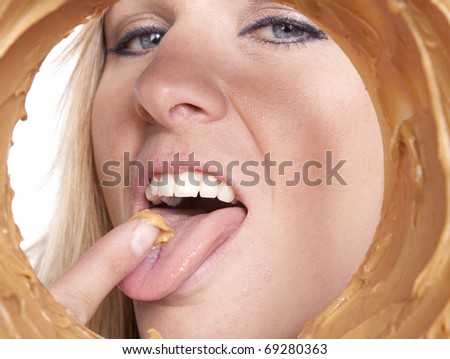 Image, Stock Photo lick me! Orange Cooking