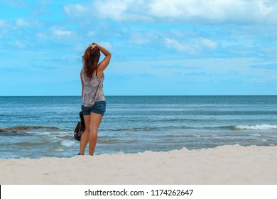 Adorable Little Girl On Beach Stock Photo (Edit Now) 1734511694