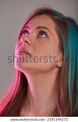 Similar – Image, Stock Photo Feeling Blue Feminine