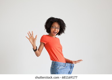 Woman With Loose Jeans