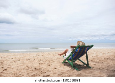 lying on the beach