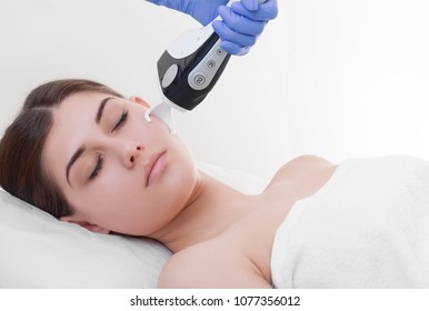 Woman Making Laser Skin Resurfacing In Aesthetic Medicine.