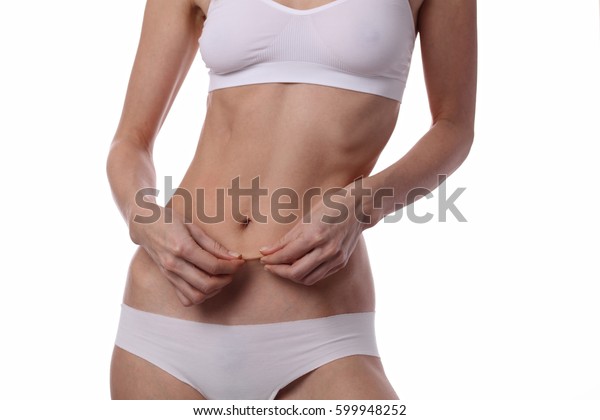 Woman Measuring Body Fat Percentage Perfect Stock Photo Edit