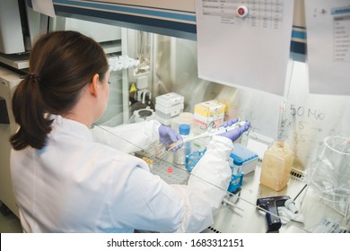 
Woman in the medical laboratory Covid-19 / Coronavirus / Aids Germany Berlin 2020 - Shutterstock ID 1683312151