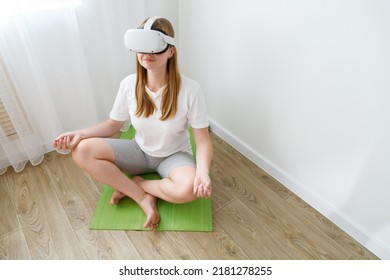 A Woman Meditates On The Mat Of The House