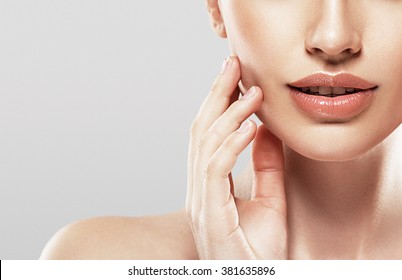 Woman Neck Shoulder Lips Nose 