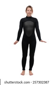 Woman In Neoprene Wet Suit