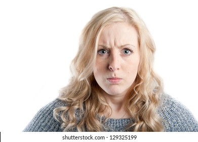 Woman not looking very happy about something