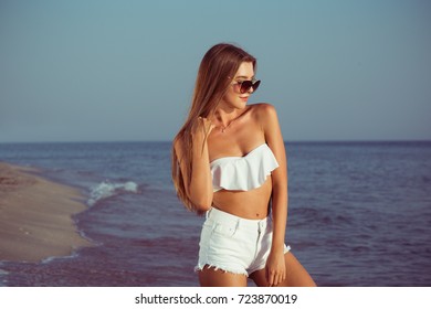 Nude Woman On Beach Sand Near Stock Photo Shutterstock