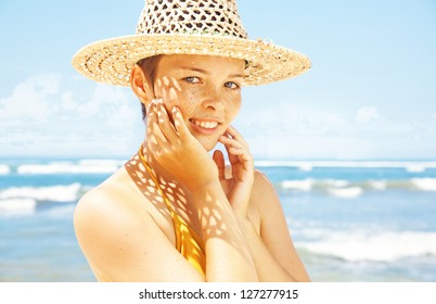Woman on the beach, bali