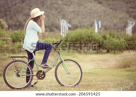 tree and bicycle Summer