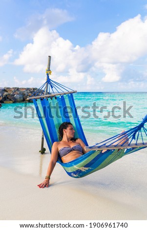 Woman on holidays in Maldives