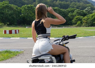 Woman On Motorbike Close Sexy Girl Stock Photo 1461280910 | Shutterstock