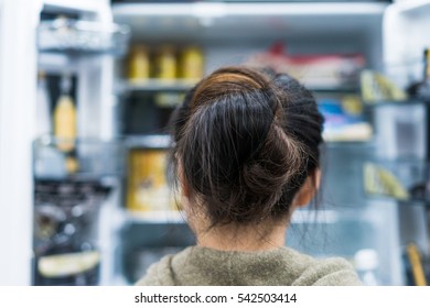 Woman Opening Refrigerator