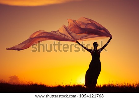 Similar – Image, Stock Photo Woman in the wind portrait