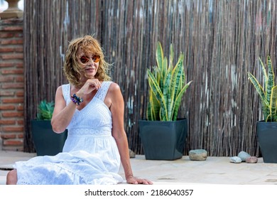 Woman Over 50 Years Old White Stock Photo 2186040357 | Shutterstock