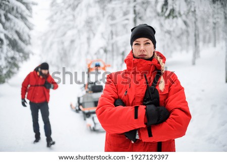 Similar – Foto Bild maennliches portrait im wald