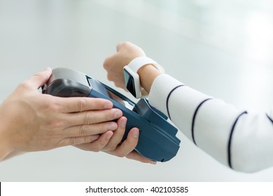 Woman Pay By Smart Watch