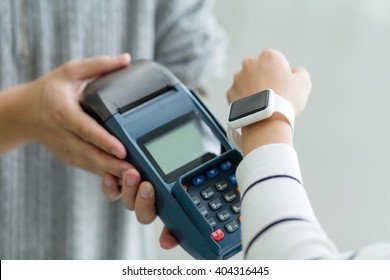 Woman Pay With Smart Watch