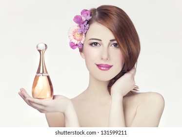 Woman with perfume