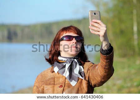 woman with phone