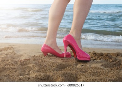 High Heels Beach Images, Stock Photos 