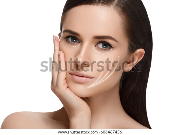 Woman Plastic Surgery Massage Lines On Stock Photo Edit Now