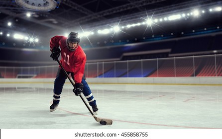 Woman play hockey   . Mixed media