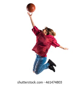 Woman Playing Basketball