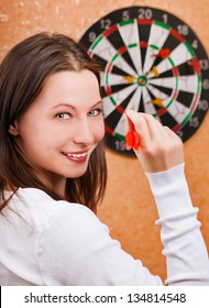 Woman Playing Darts