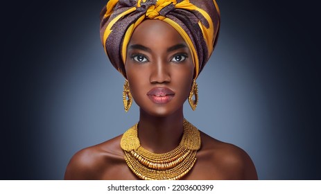 Woman Portrait Beautiful African Woman National Stock Photo 2203600399 ...