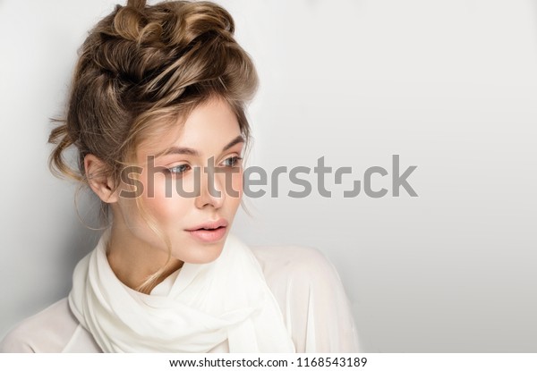 Woman Portrait Beautiful Natural Make Perfect Stock Photo Edit