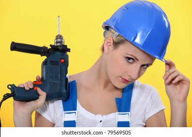 Woman With A Power Drill